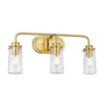 Quintiesse Braelyn 3 Light Wall Light Brushed Brass