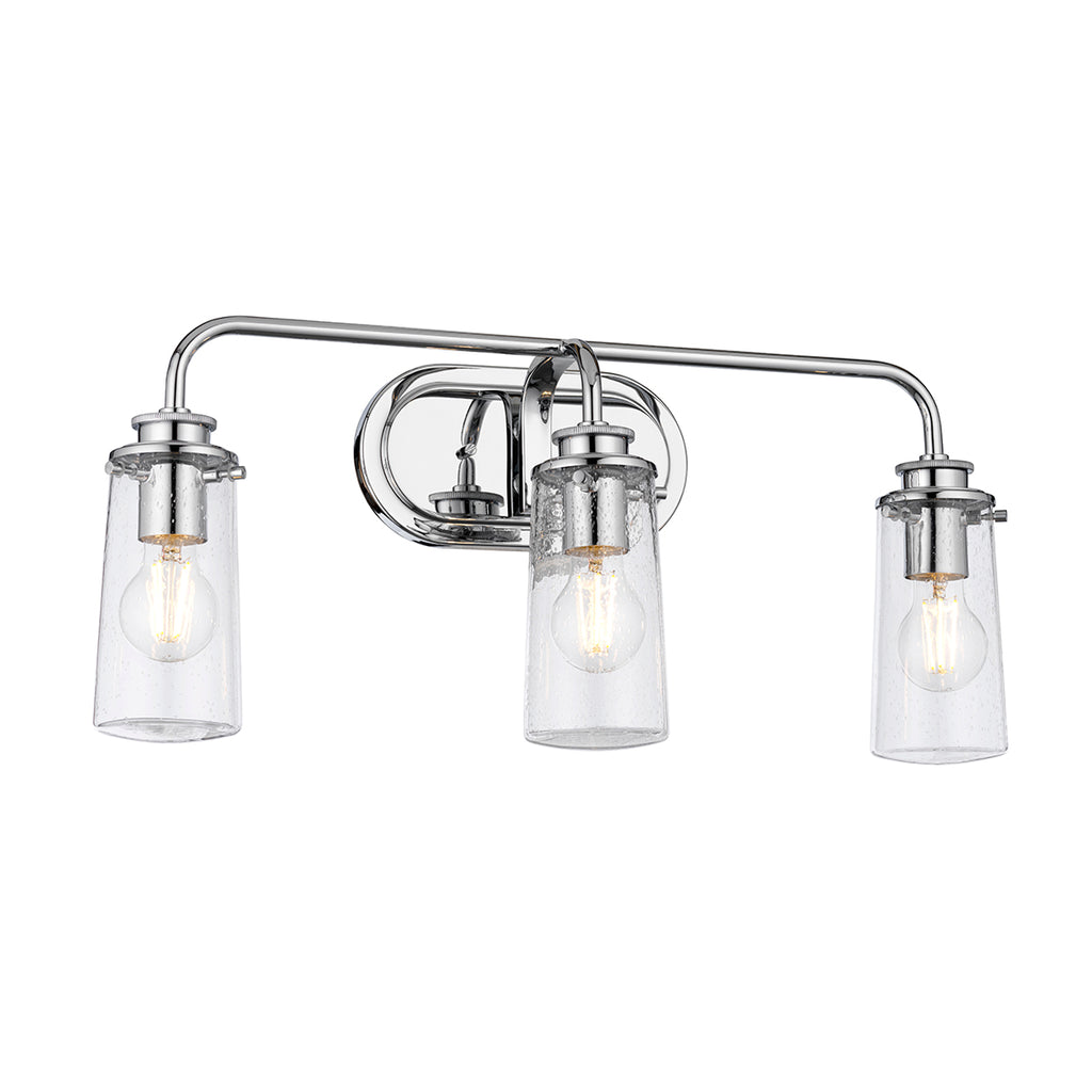 Quintiesse Braelyn 3 Light Wall Light Polished Chrome