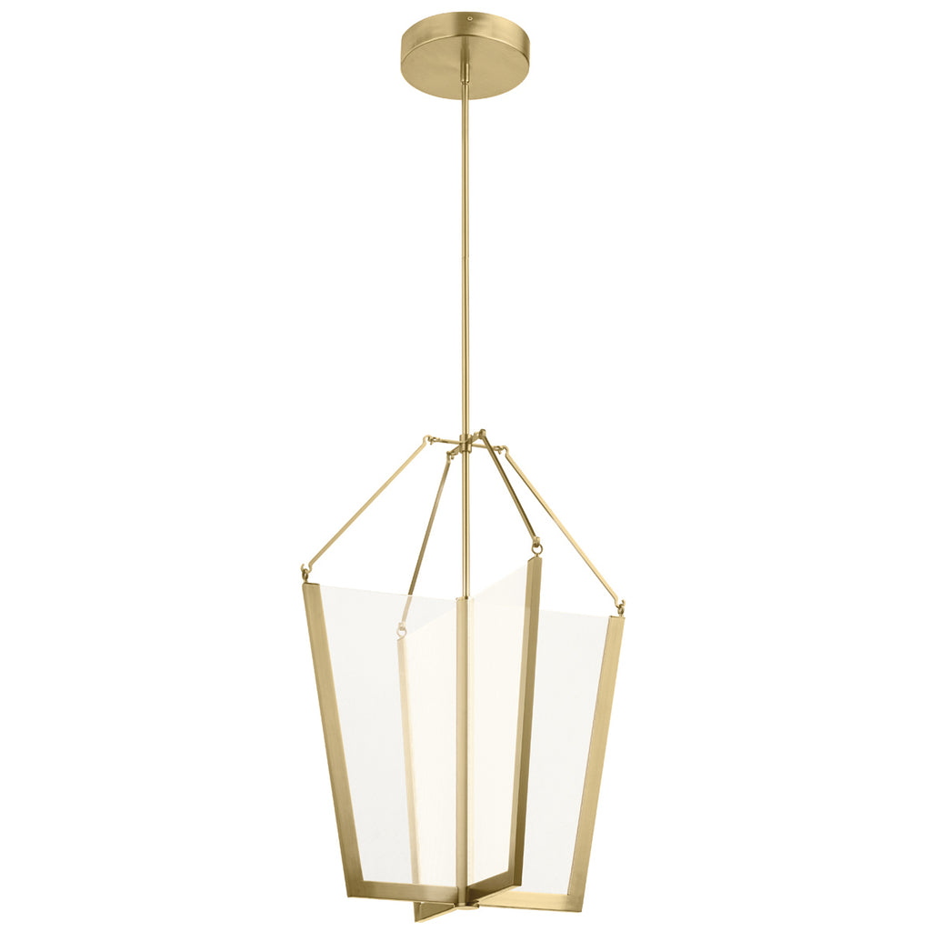Quintiesse Calters Large LED Foyer Pendant in Champagne Gold 
