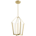Quintiesse Calters Large LED Foyer Pendant in Champagne Gold 