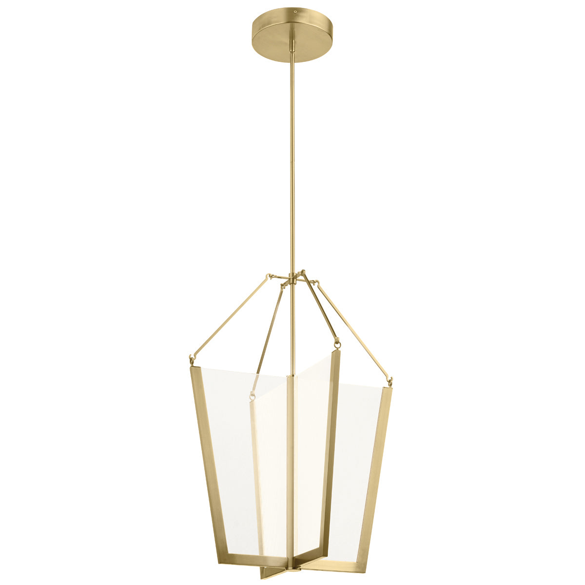 Quintiesse Calters Large LED Foyer Pendant in Champagne Gold 