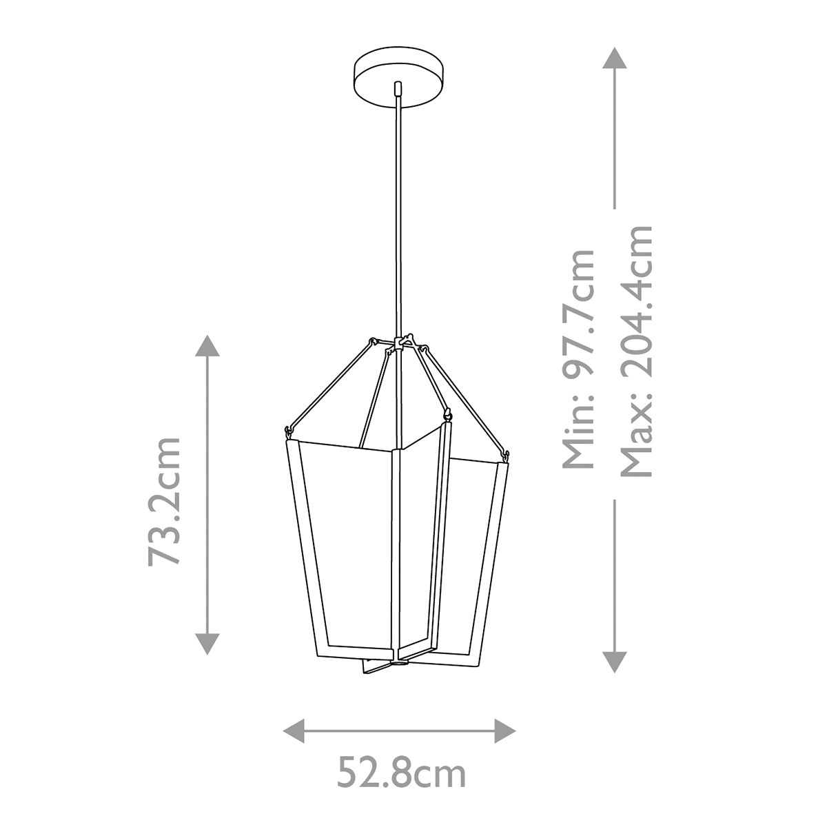 Quintiesse Calters Large LED Foyer Pendant in Champagne Gold 