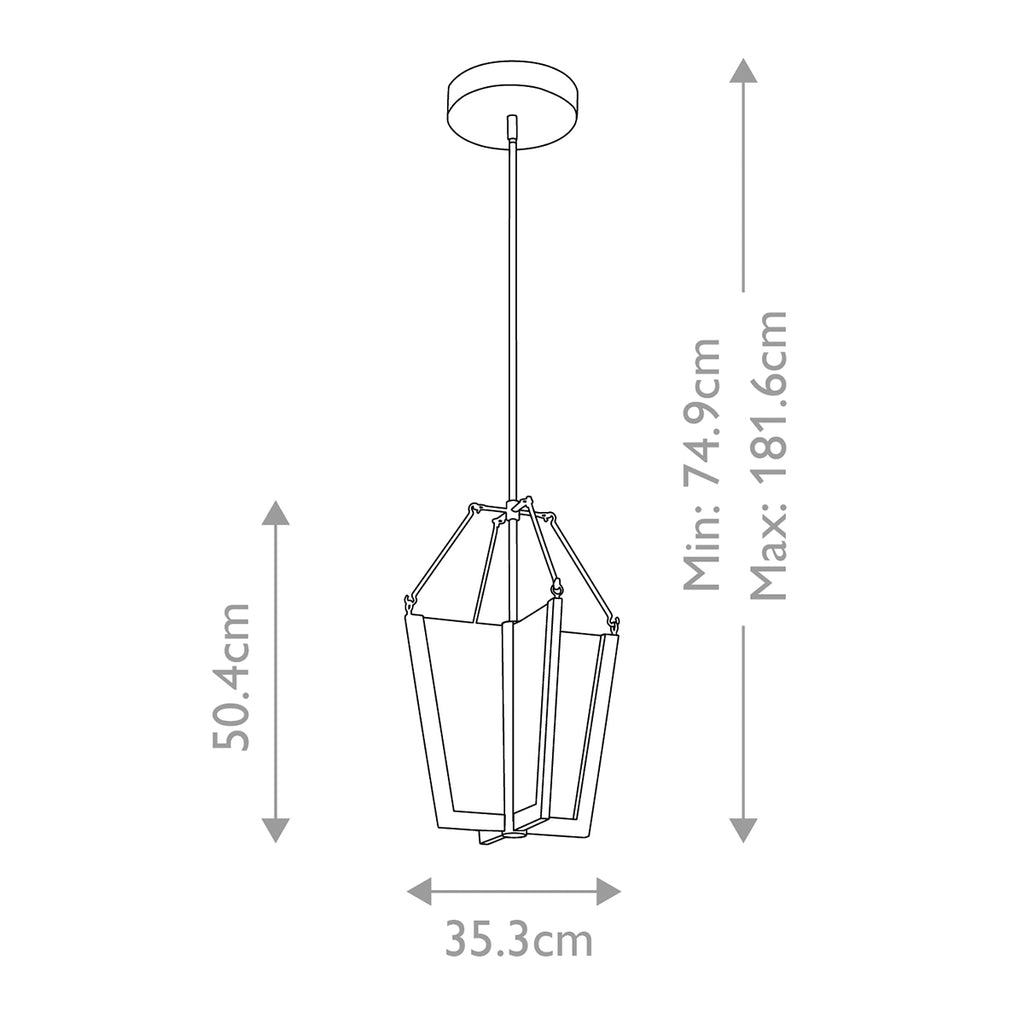 Quintiesse Calters Medium LED Pendant in Champagne Gold 