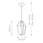 Quintiesse Calters Medium LED Pendant in Champagne Gold 