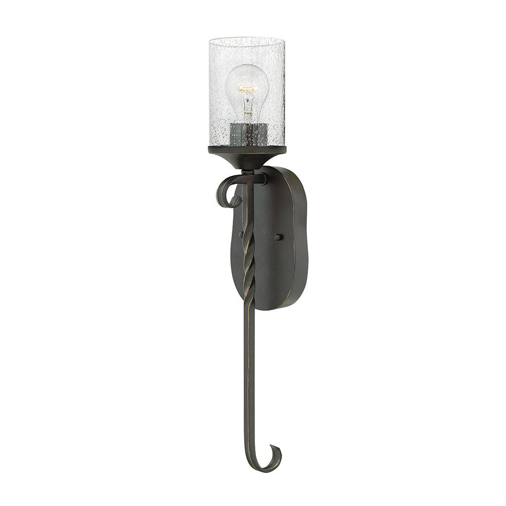 Hinkley Casa Single Wall Light in Olde Black