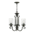 Hinkley Casa 3 Light Chandelier in Olde Black