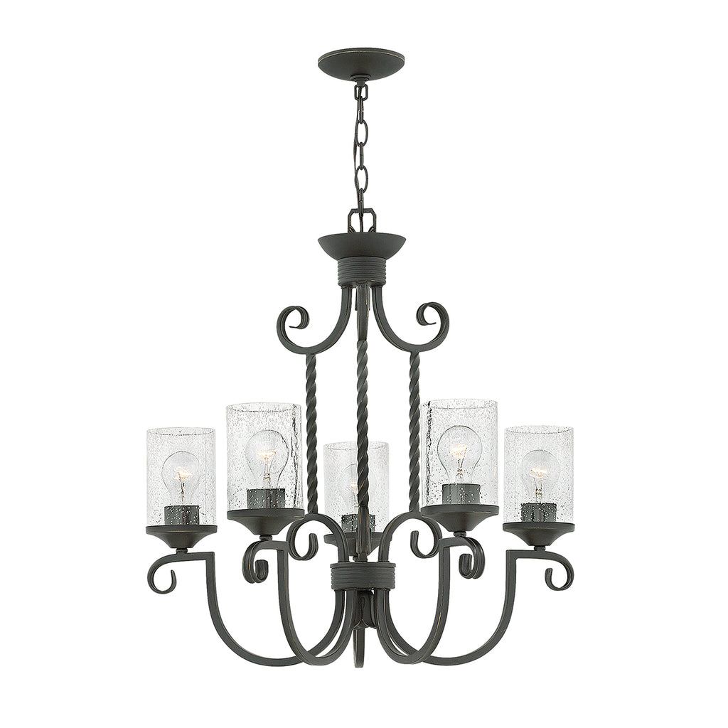 Hinkley Casa 5 Light Chandelier in Olde Black