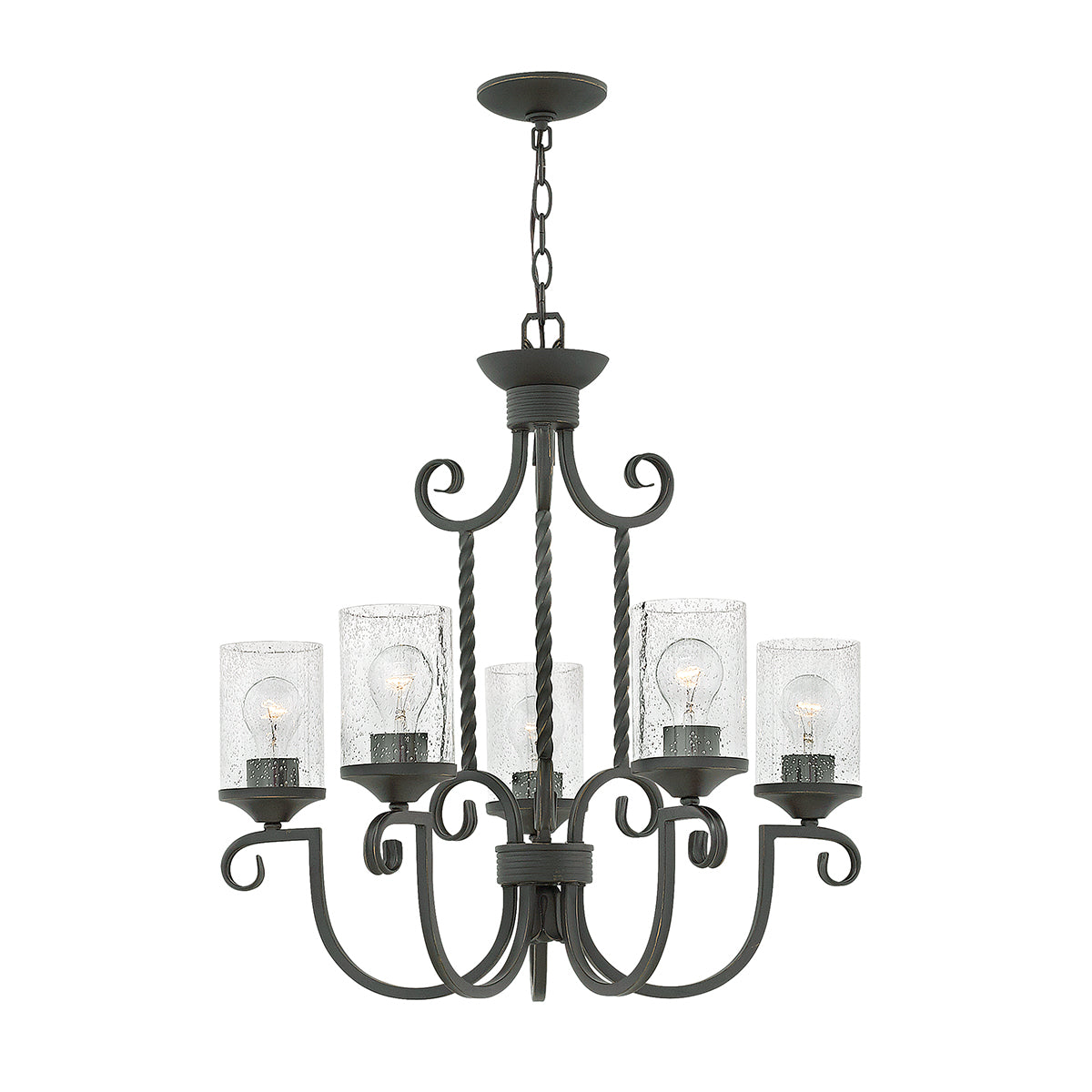 Hinkley Casa 5 Light Chandelier in Olde Black