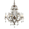 Feiss Chateau 6 Light Chandelier in Mocha Bronze