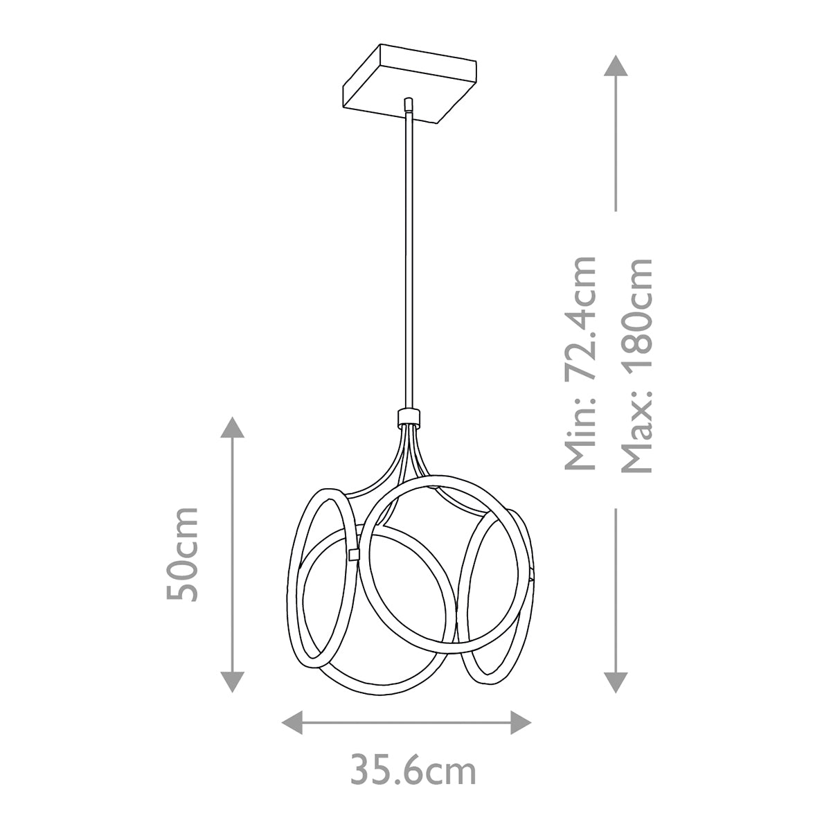 Quintiesse Ciri LED Pendant  in Matte Black