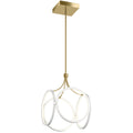 Quintiesse Ciri LED Pendant  in White with Champagne Gold 
