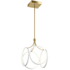 Quintiesse Ciri LED Pendant  in White with Champagne Gold 