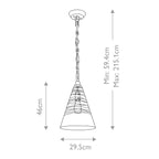 Quintiesse Elmore Pendant  in Polished Chrome