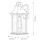 Quintiesse Grant Outdoor Medium Wall Lantern in Burnished Bronze