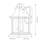 Quintiesse Grant Outdoor Small Wall Lantern in Burnished Bronze