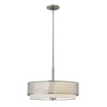 Hinkley Jules 3 Light Semi Flush Ceiling Light in Brushed Nickel
