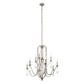 Quintiesse Karlee 9 Light Chandelier Classic Pewter