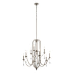 Quintiesse Karlee 9 Light Chandelier Classic Pewter