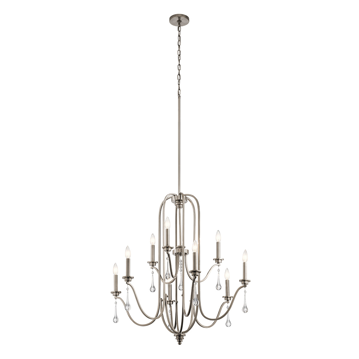 Quintiesse Karlee 9 Light Chandelier Classic Pewter