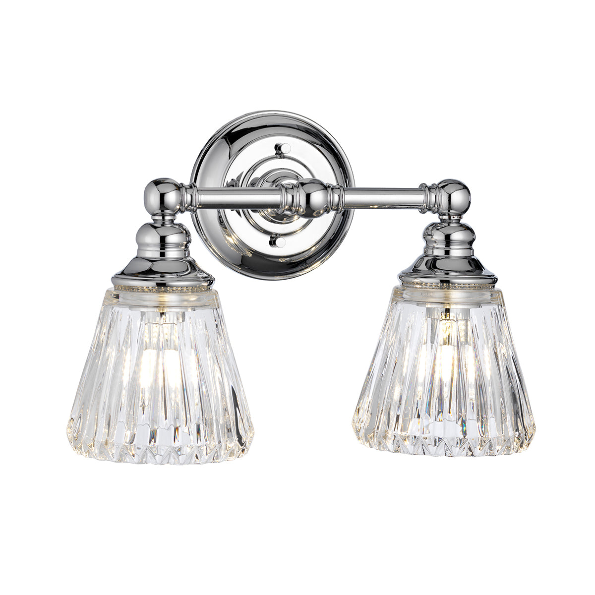 Quintiesse Keynes 2 Light Wall Light Polished Chrome