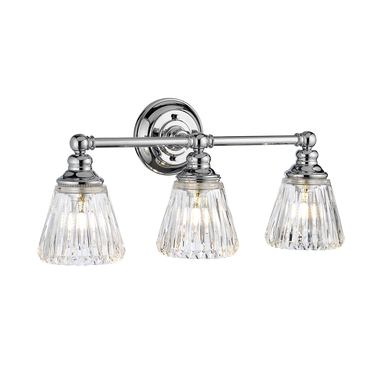 Quintiesse Keynes 3 Light Wall Light Polished Chrome