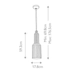 Quintiesse Kimrose Mini Pendant in Polished Nickel