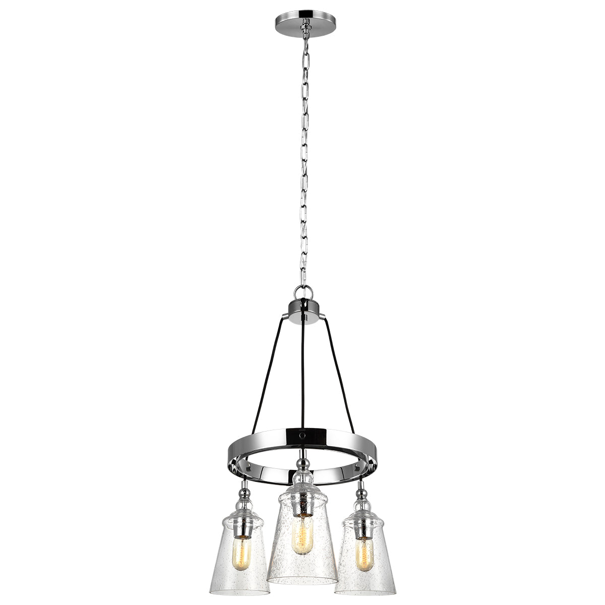 Quintiesse Loras 3 Light Chandelier Chrome