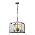 Elstead Louvre 4 Light Pendant Light in Gunmetal Paint Finish