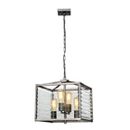 Elstead Louvre 4 Light Pendant Light in Gunmetal Paint Finish