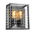 Elstead Louvre 2 Light Wall Light in Gunmetal Paint Finish