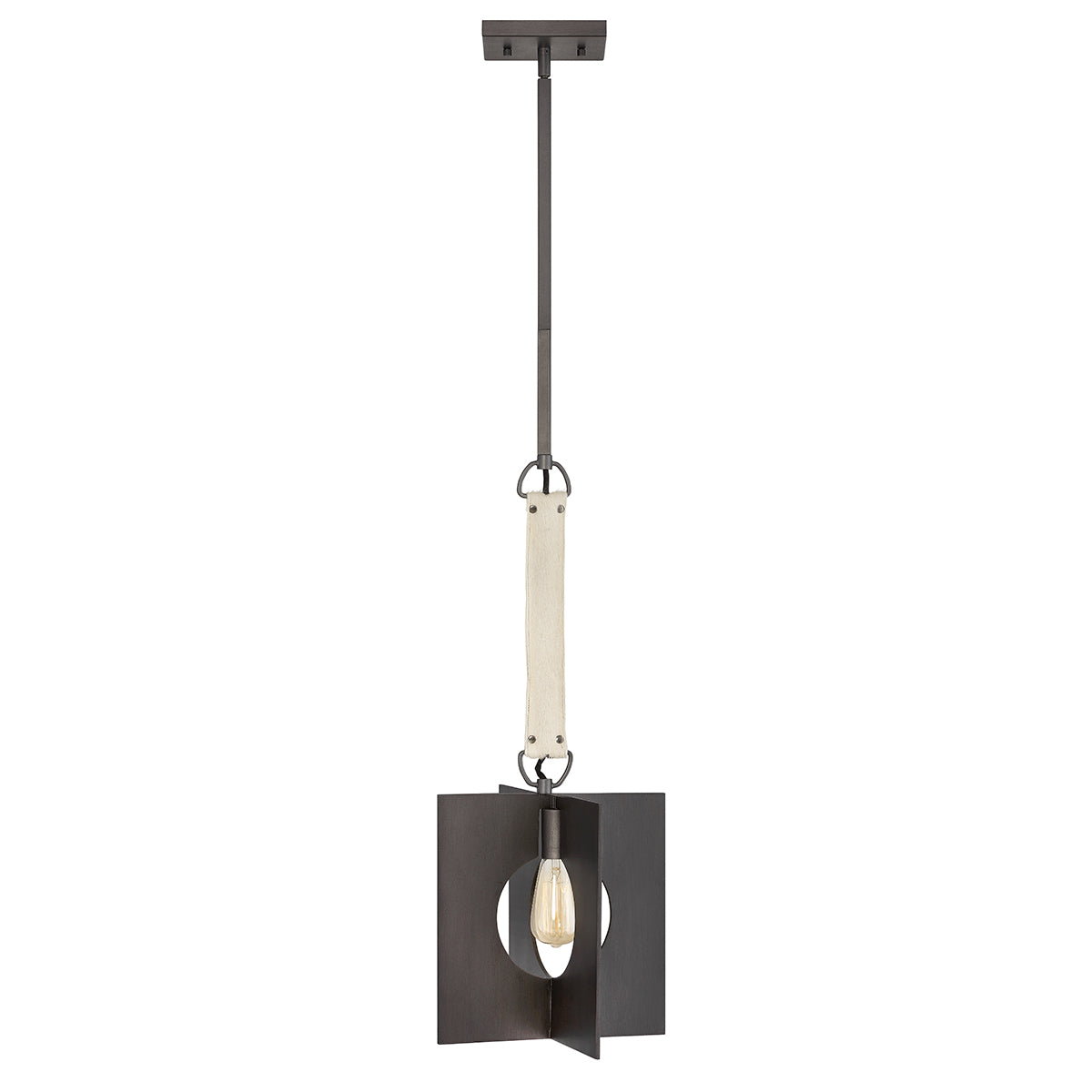 Quintiesse Ludlow 1 Light Pendant Light Brushed Graphite