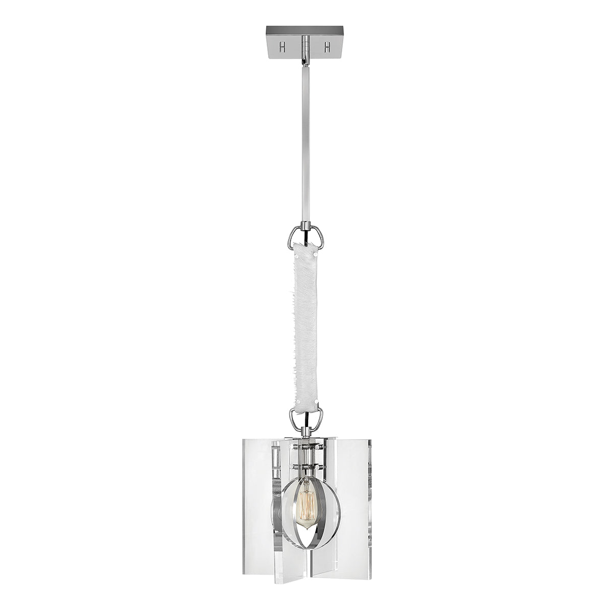 Quintiesse Ludlow 1 Light Pendant Light Polished Nickel