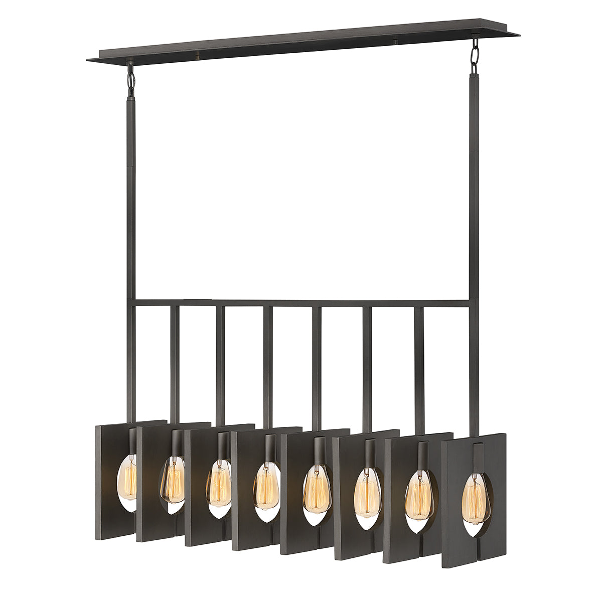 Quintiesse Ludlow 8 Light Bar Pendant Light Brushed Graphite