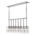 Quintiesse Ludlow 8 Light Bar Pendant Light Clear Acrylic Polished Nickel