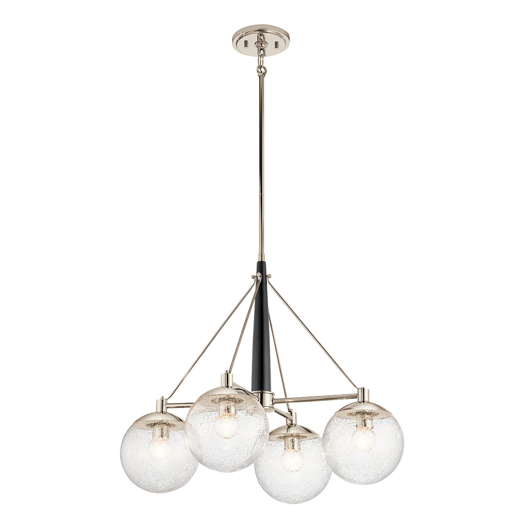 Quintiesse Marilyn 4 Light Chandelier Polished Nickel