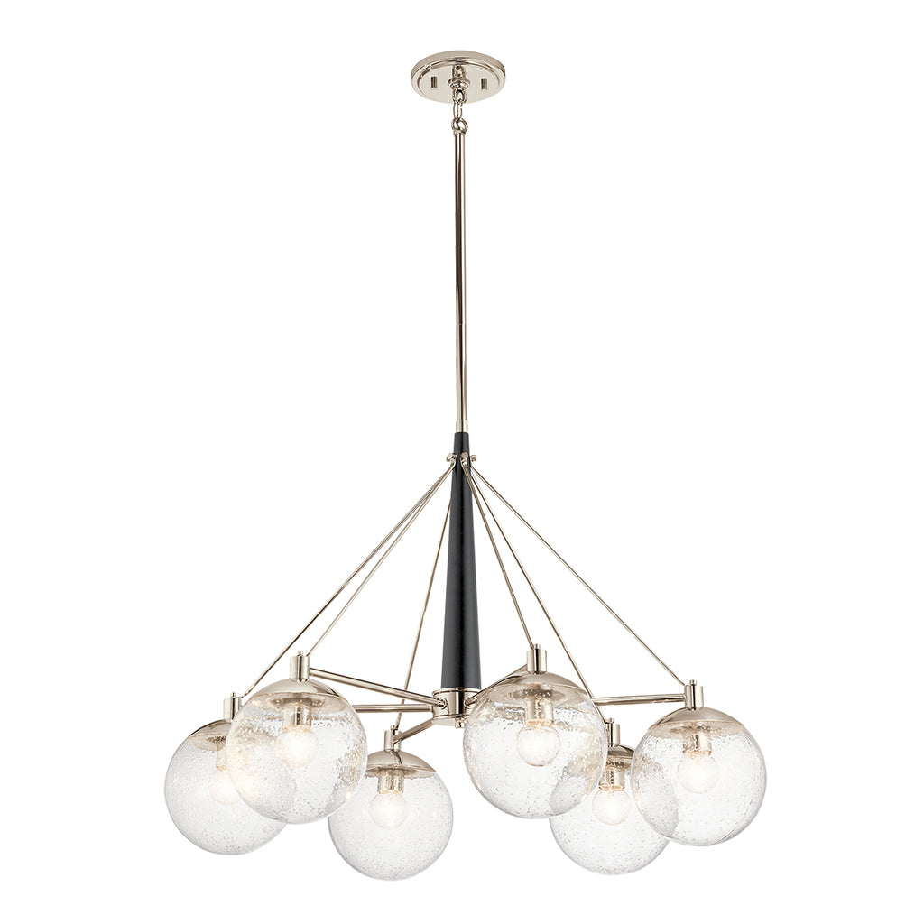 Quintiesse Marilyn 6 Light Chandelier Polished Nickel