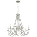 Feiss Maryville 6 Light Chandelier in Washed Grey