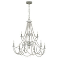 Feiss Maryville 9 Light Chandelier in Washed Grey