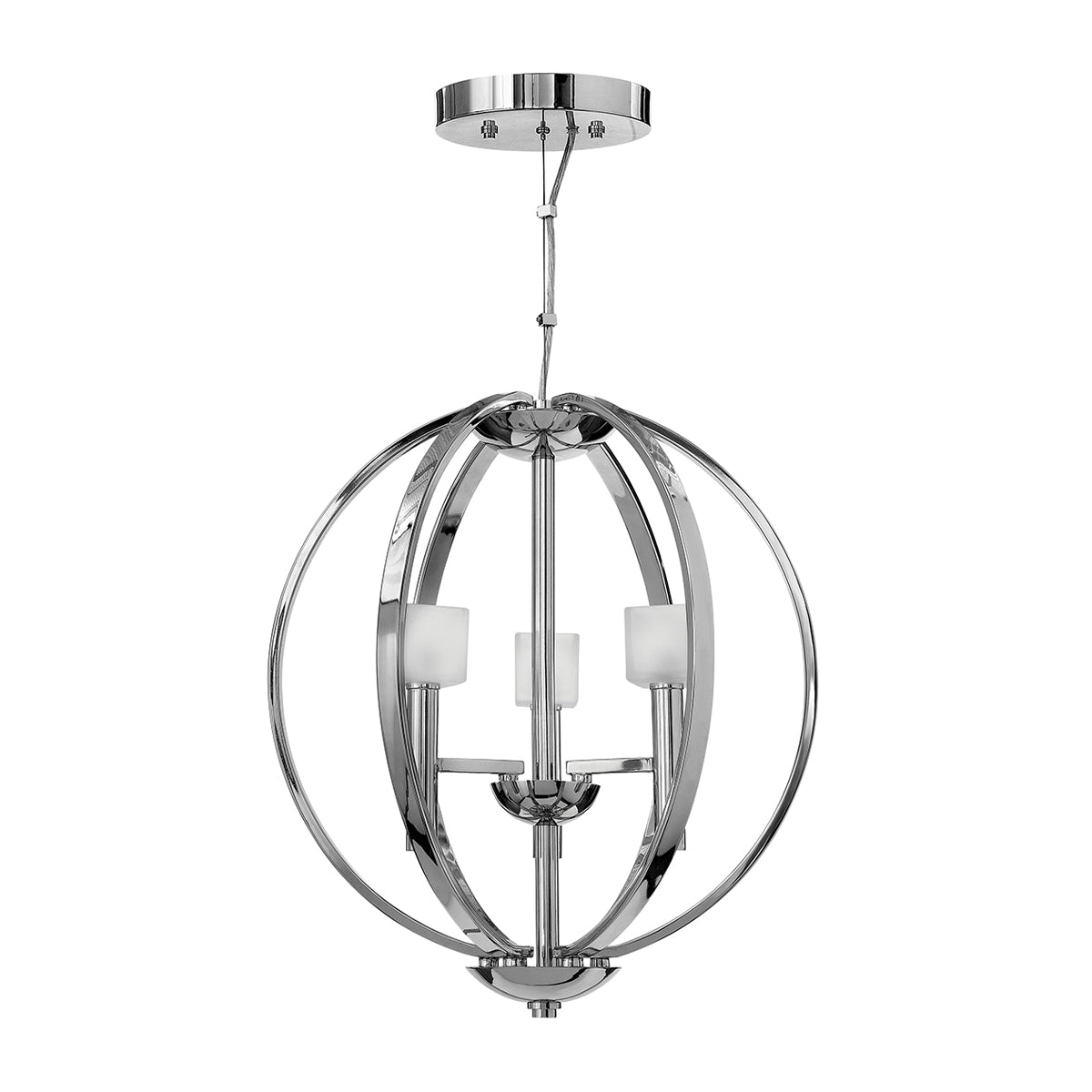 Quintiesse Mondo 3 Light Chandelier Polished Chrome