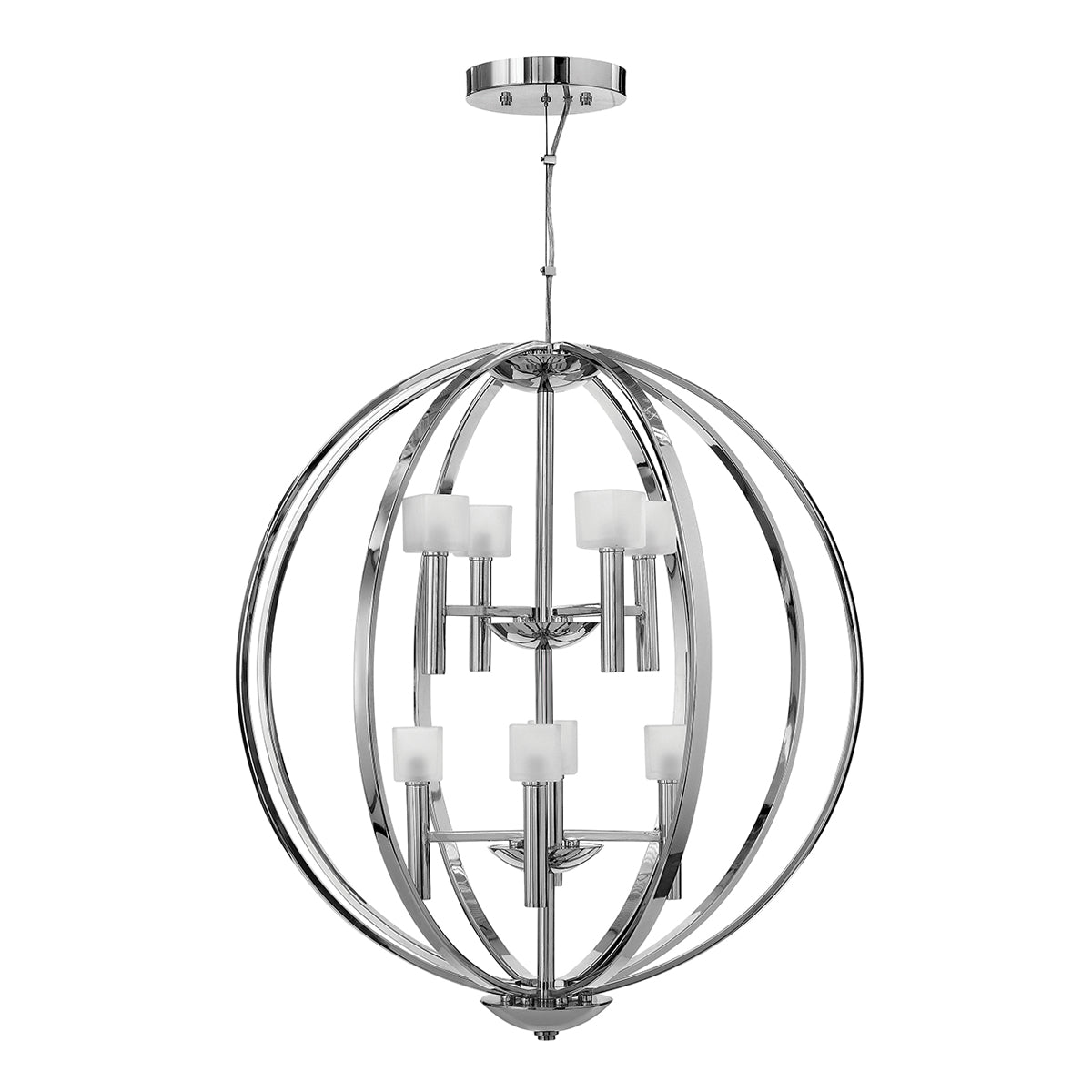 Quintiesse Mondo 8 Light Chandelier Polished Chrome