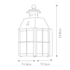 Quintiesse Nantucket Outdoor Extra Small Wall Lantern in Aged Brass