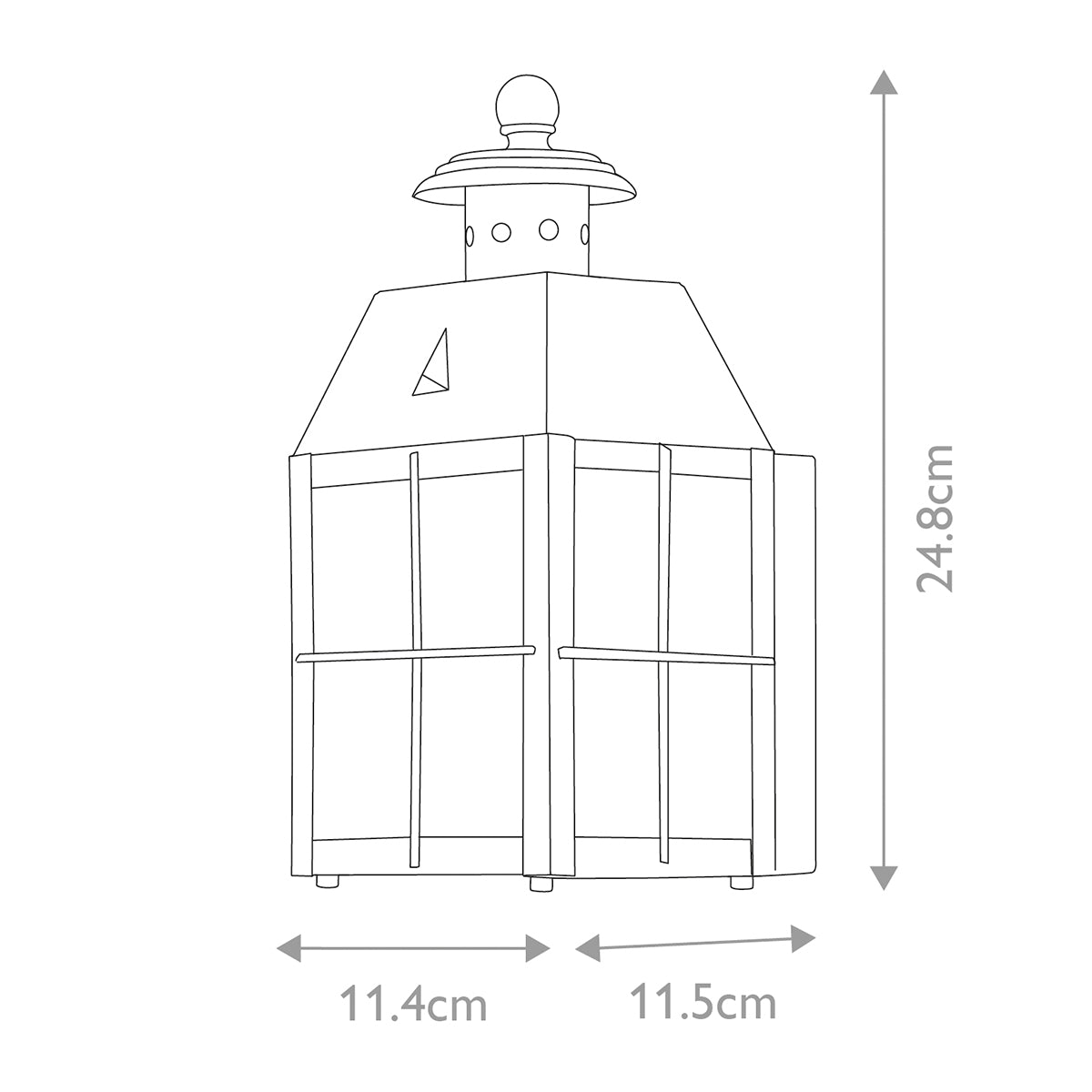 Quintiesse Nantucket Outdoor Extra Small Wall Lantern in Aged Brass