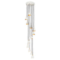 Quintiesse Nula 12 Light Pendant Light Shell White Luxe Gold