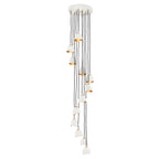 Quintiesse Nula 12 Light Pendant Light Shell White Luxe Gold