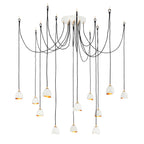 Quintiesse Nula 12 Light Pendant Light Shell White Luxe Gold