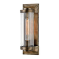Quintiesse Pearson Medium Outdoor Wall Light Burnished Bronze Clear Shade