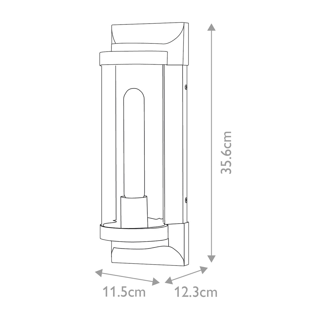 Quintiesse Pearson Outdoor Medium Wall Lantern in Textured Black