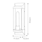 Quintiesse Pearson Outdoor Medium Wall Lantern in Textured Black