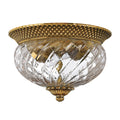 Hinkley Plantation 2 Light Flush Ceiling Light in Burnished Brass