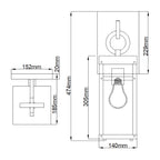 Quintiesse Porter Outdoor Medium Wall Lantern in Aged Zinc